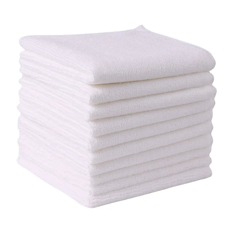 20Pcs Kitchen Wipes Car Clean Towel Solid Color Design Wipes Microfibre Thickened Absorbent Wipes Household Cleaning Cloth Set