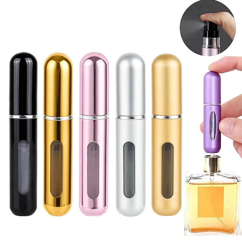 8ml Portable Mini Refillable Perfume Bottle With Spray Scent Pump Empty Cosmetic Containers Atomizer Bottle For Travel Tool